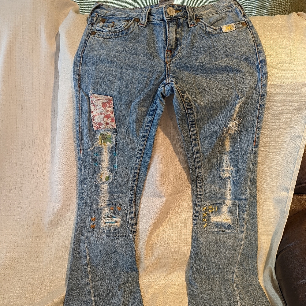 RARE hard to find Girls True Religion Woodstock Jeans Size 25
